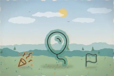 Balon legat la un eveniment în aer liber (ilustrație)